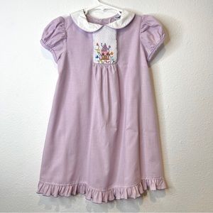 beaux et belles purple check fairy house dress